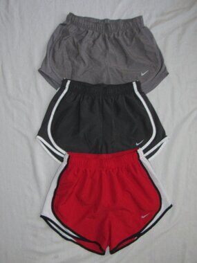 Lot of 3 NIKE TEMPO Dri Fit Running Shorts Women's sz Small Lined 3" Inseam